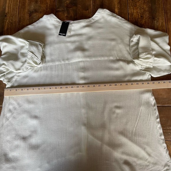 SALE!!⏱ Nine West Jeans - Green Striped Button Down Top - XXL - NWT - Picture 6 of 7